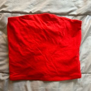 Red tube top